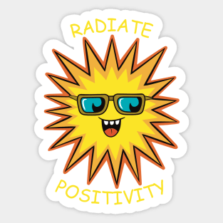 Radiate Positivity Funny Happy Sun Sticker